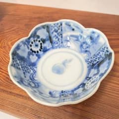 蓋物□紅葉 蓋茶碗 赤絵染付 蓋器(江戸後期～明治期) 鳩居堂 蓋鉢 時代
