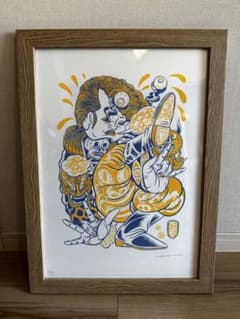 イタリア画家サルボ「エーゲ海への細道」シルクスクリーン版画 本人