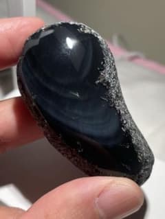 研磨済十勝石玲瓏マホガニーオブシディアンオーロラ系模様