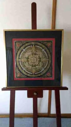 値下げチベット種字曼陀羅赤肉筆