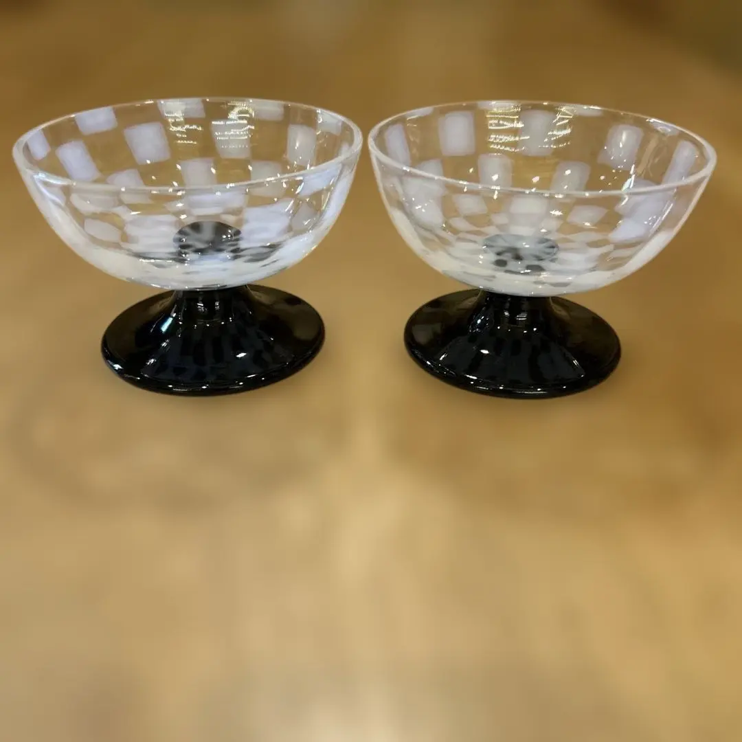 黄練りウランガラス 氷コップ 乳白色 明治 大正ロマン デザートカップ