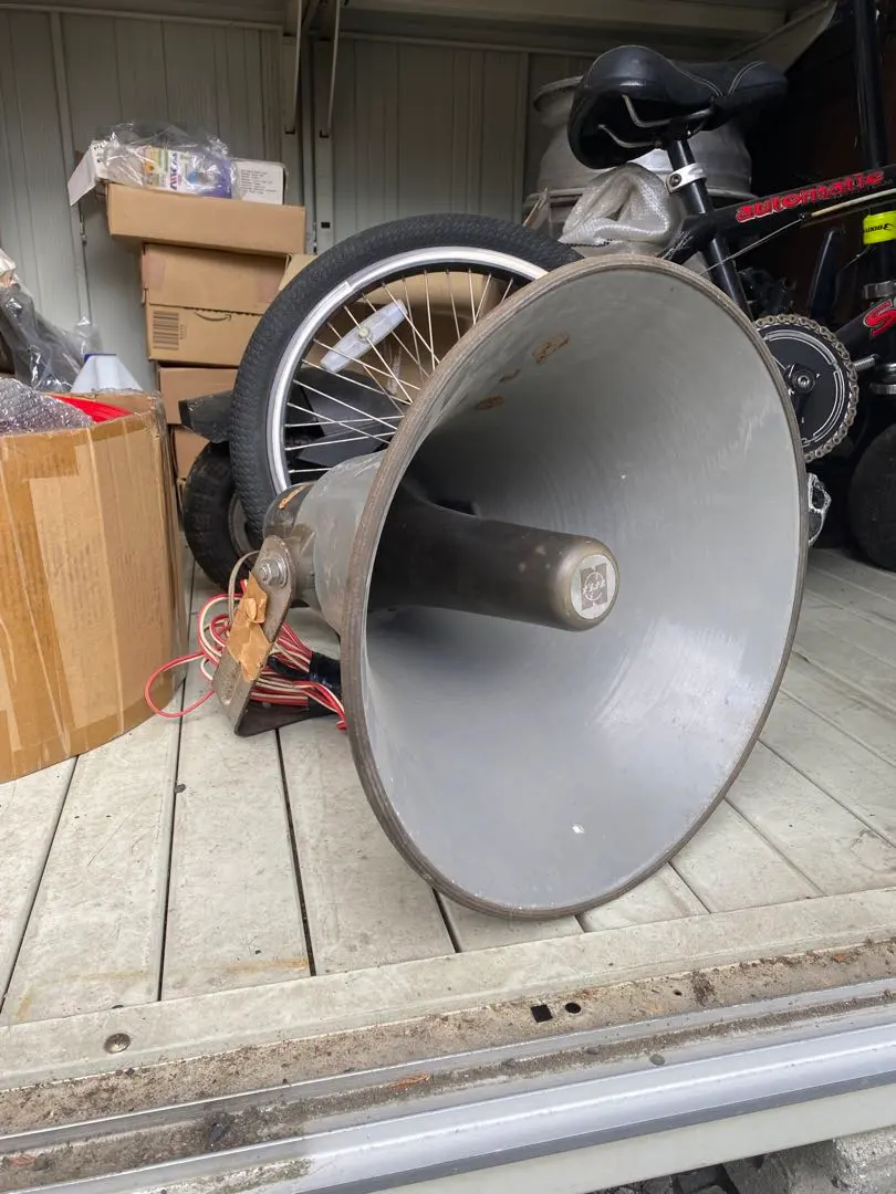 拡声器 昭和レトロ ナショナル WD-110 作動品 遊郭 花街 赤線