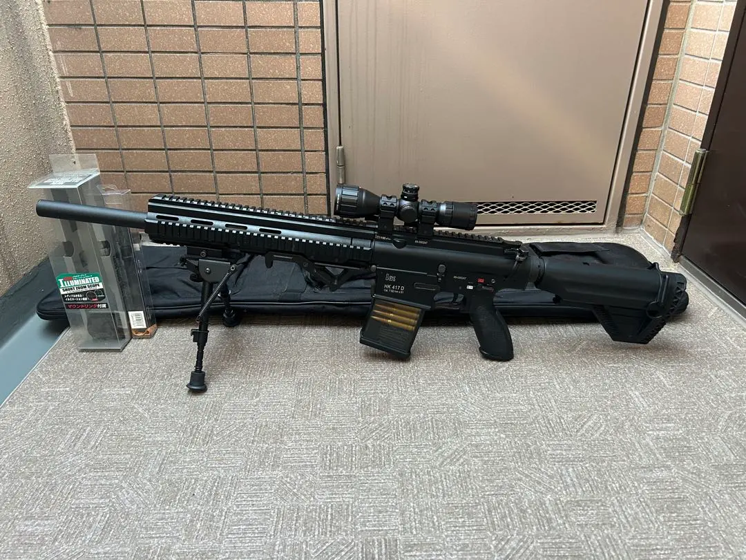 東京マルイ次世代HK417 スナイパーライフル ブラック スコープ付き