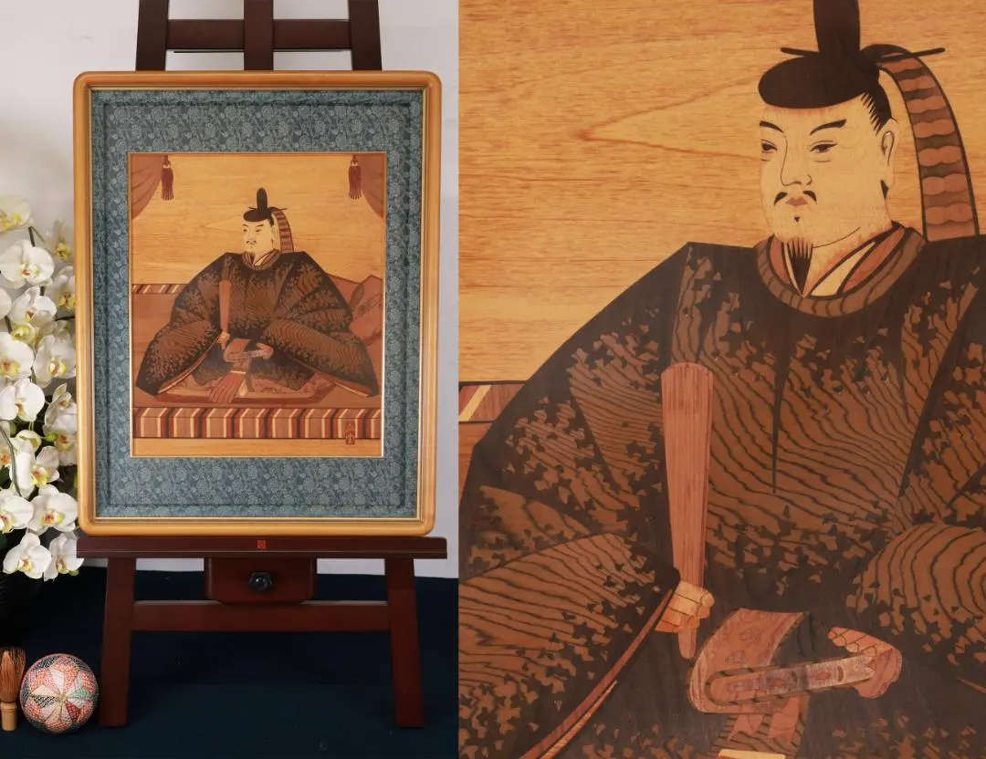 朴木立堂富山木象嵌(ぞうがん) 額装