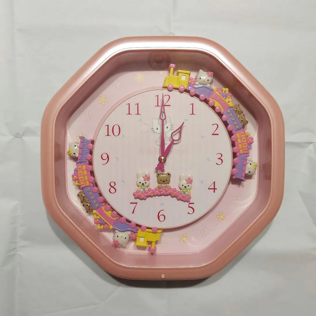 ハローキティ 希少 レア リズム時計 振り子時計 壁掛時計 やや訳あり