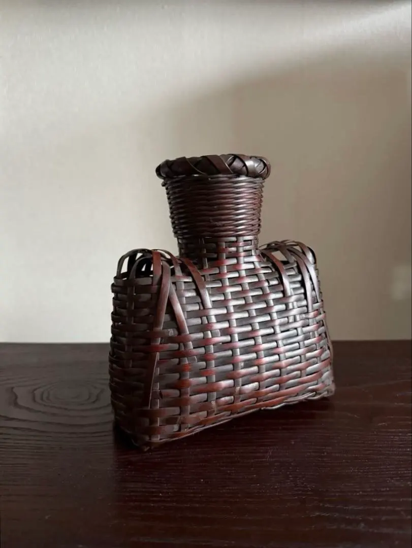 送料込【逢絢亭】茶道具 花入 花籠 花篭 唐物写 落としは