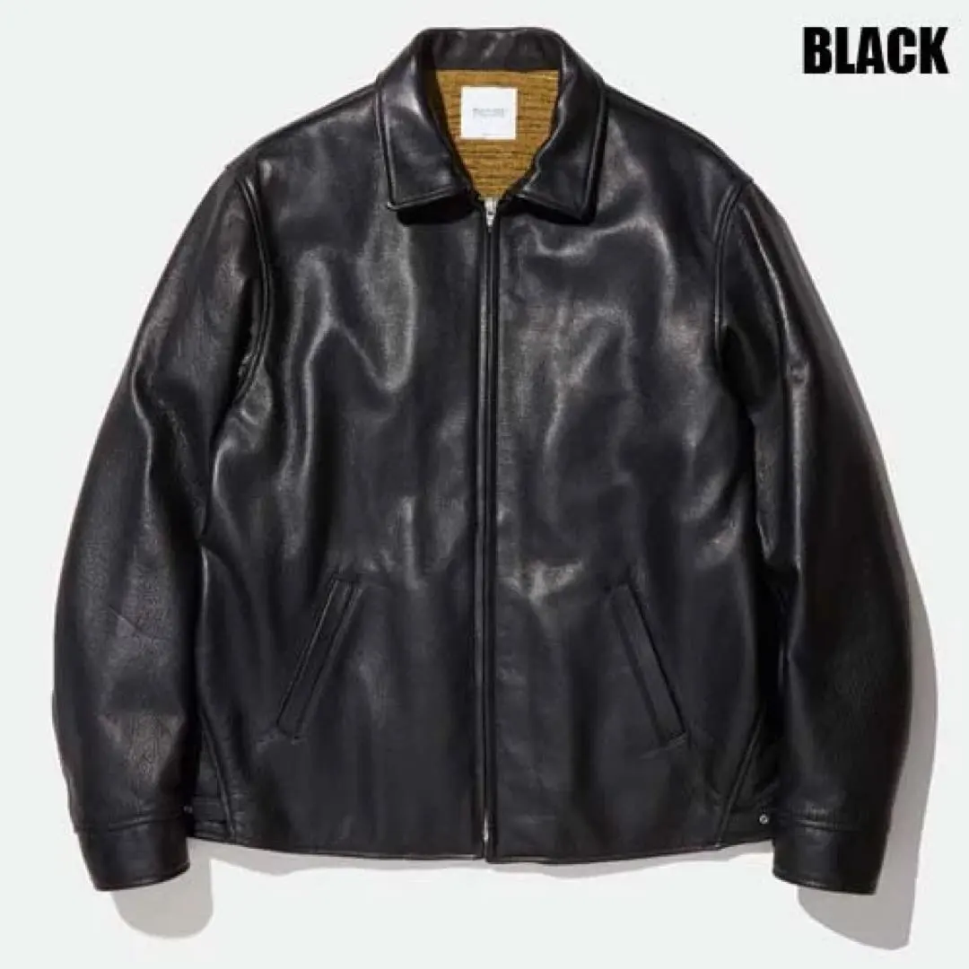 RADIALL 襟付き カウハイド レザージャケット ブラック 本革 Lサイズ