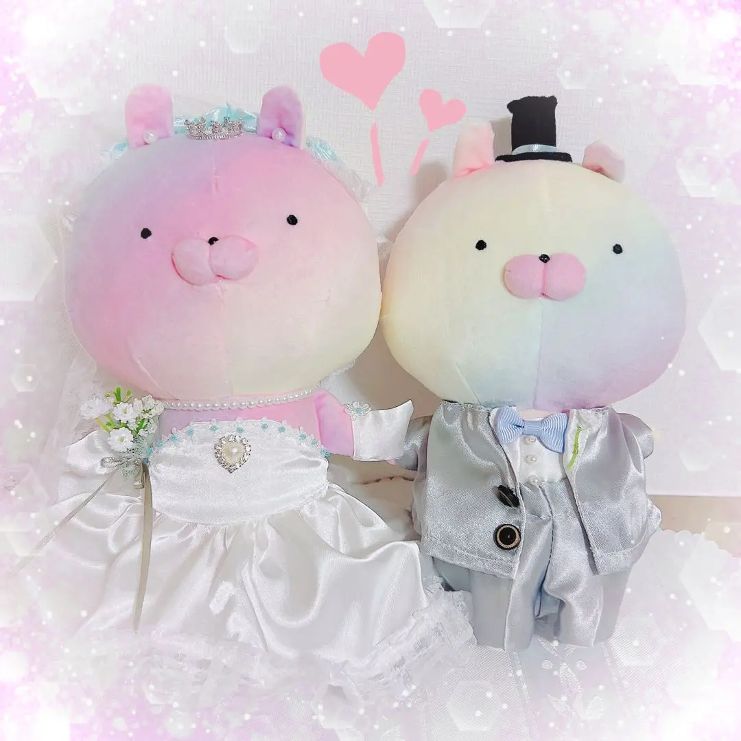 うさまるウェディングドールウェルカムドールぬいぐるみペアセット
