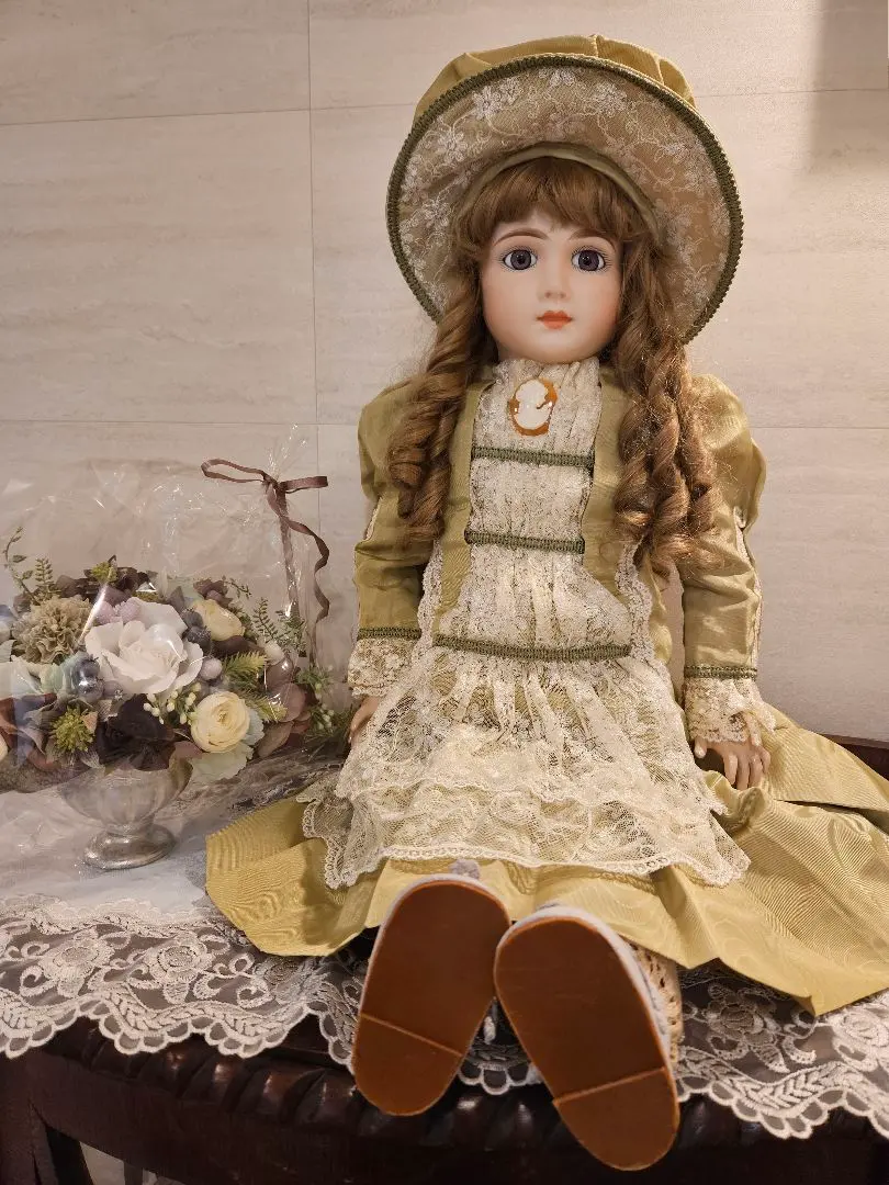 68センチアンティークドール用ドレス 68センチアンティークドール用