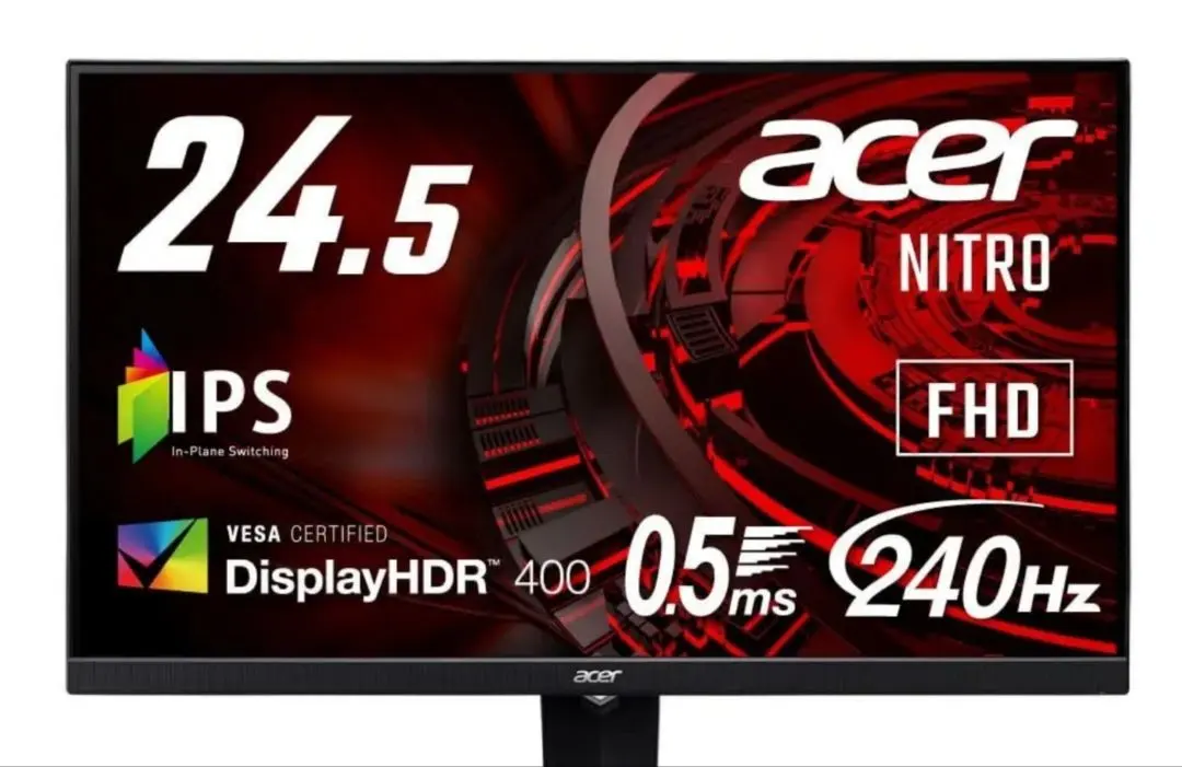 Acer 24.5インチ 240HzゲーミングモニターAcerゲーミングモニター 24.5