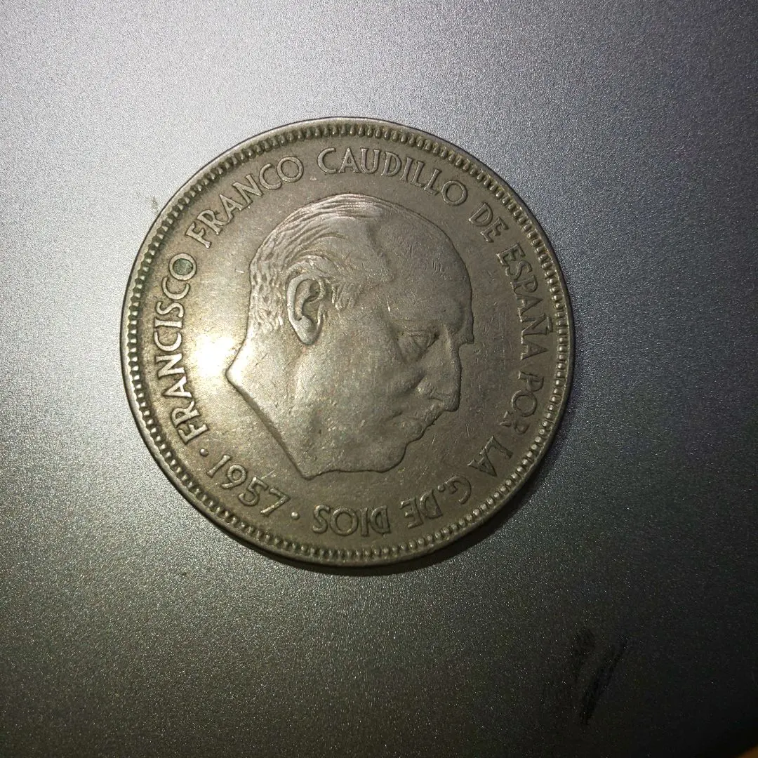 スペイン硬貨】50PTAS 25PTAS 1957