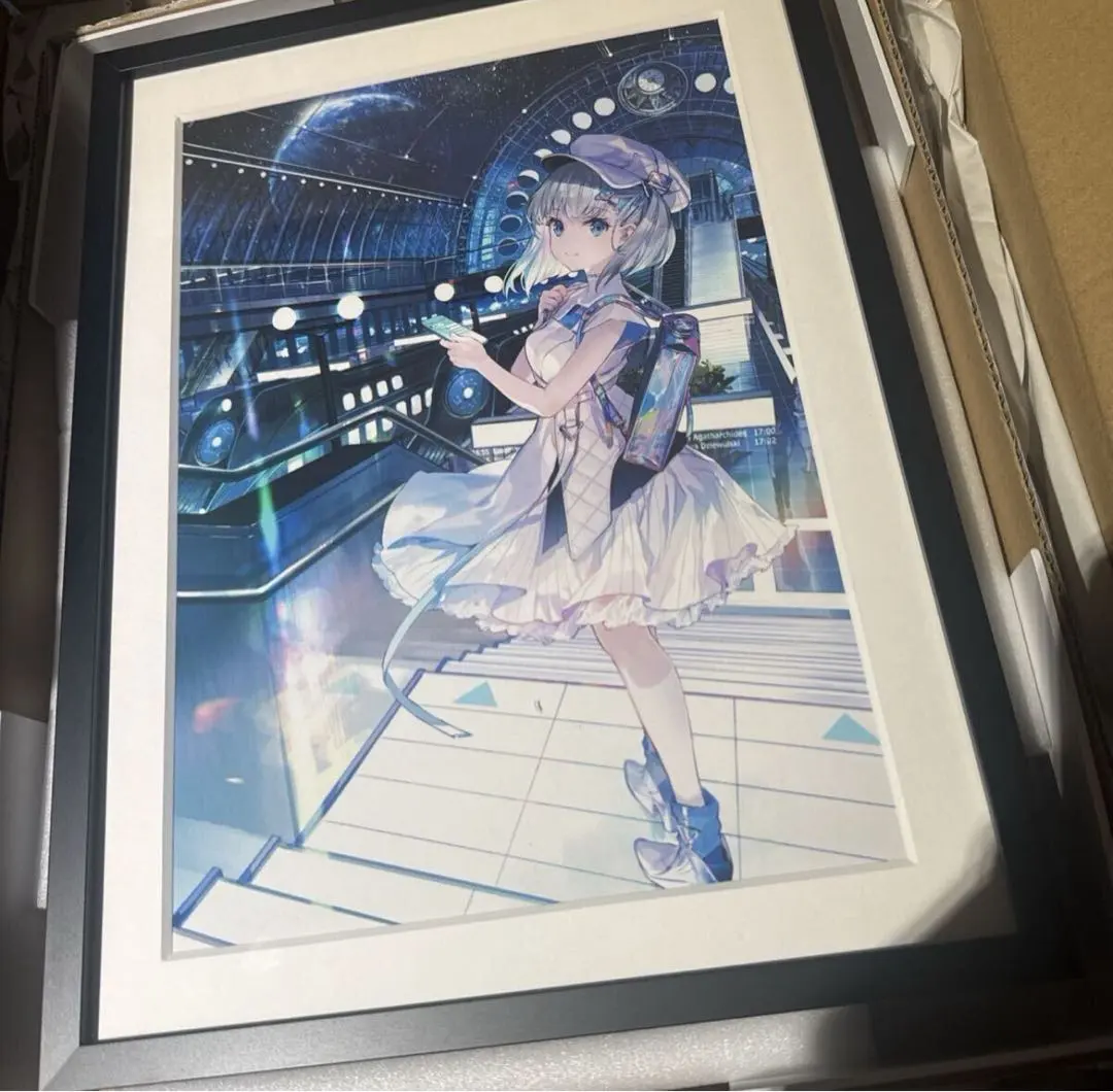 藤ちょこ 直筆サイン入り オーロラアート さいはての空、彼方の教室