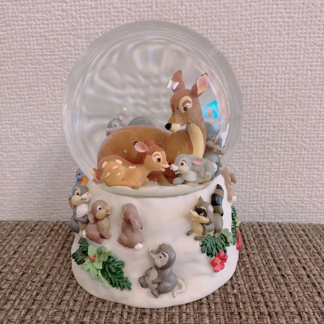 オルゴール付スノードーム バンビ Bambi Disney ディズニー50周年