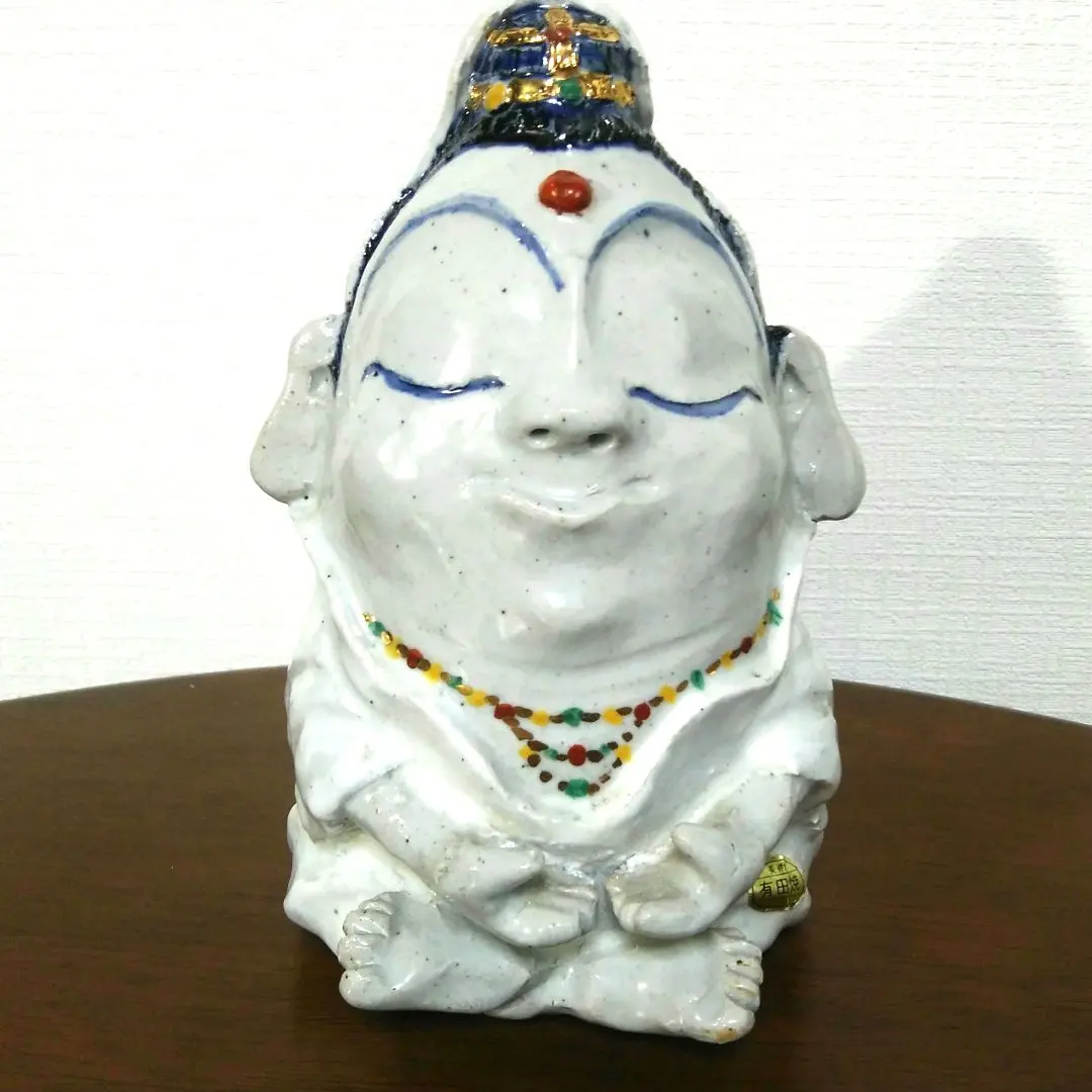送料込有田焼ボンチャイナ観音像1960年代