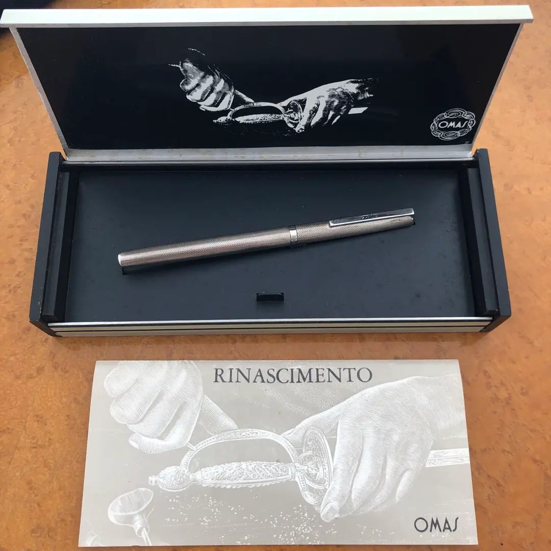 OMASリナシメント万年筆スターリングシルバー軸字幅M