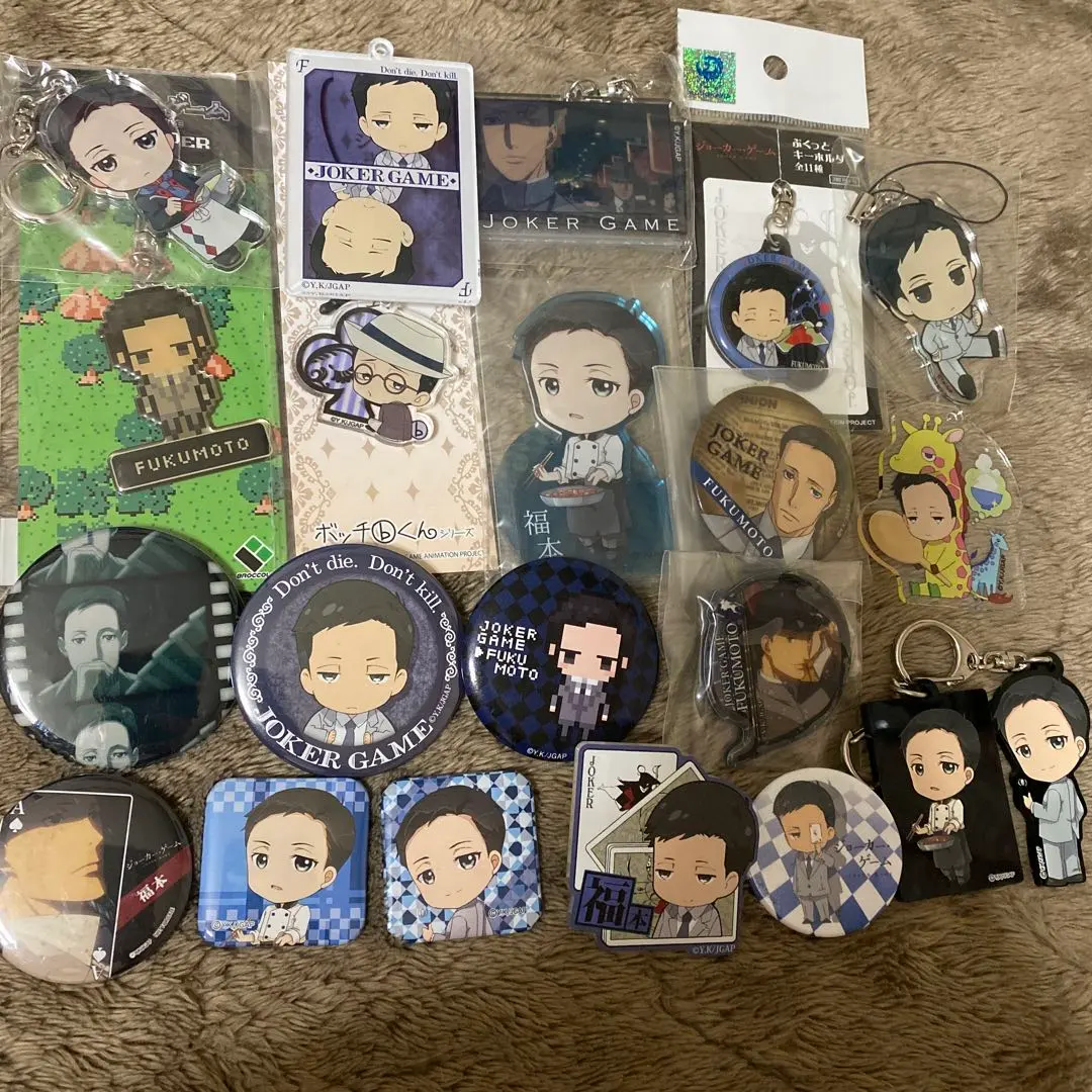 ジョーカーゲーム福本グッズ中井和哉アクリルスタンド缶バッジ