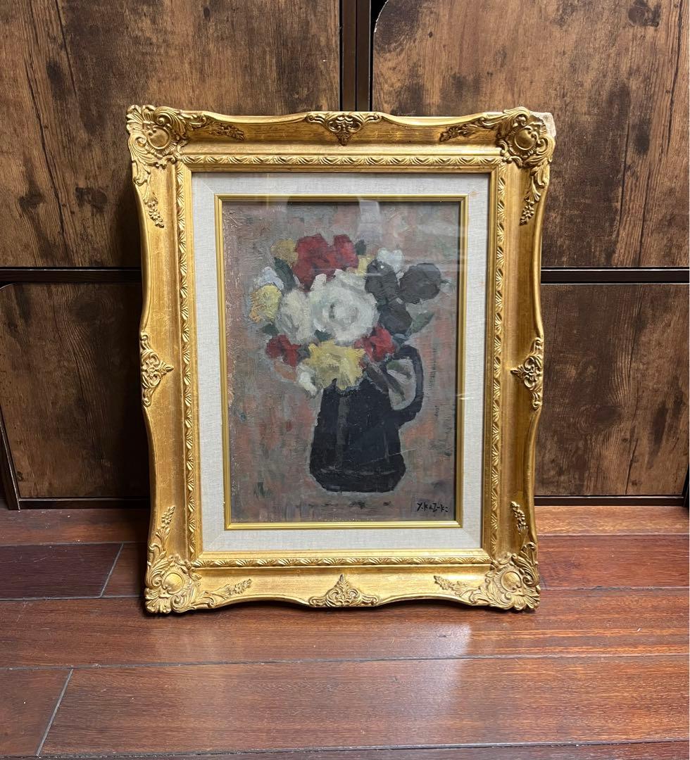 香月泰男 油彩画 手描き 作者サイン 貴重