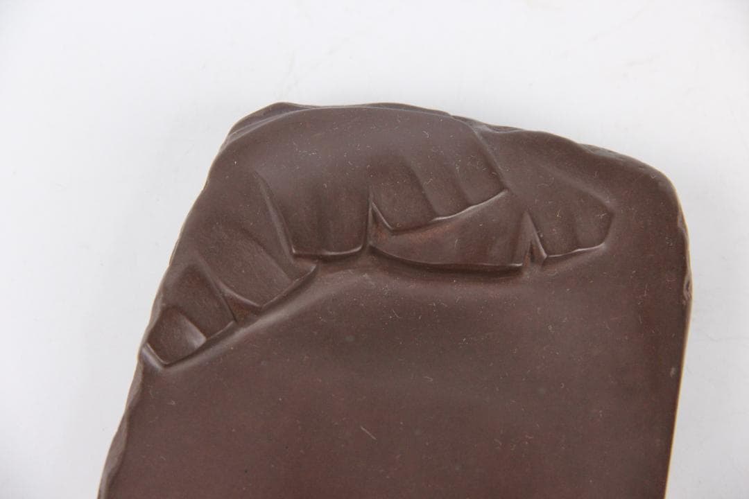 堀尾卓司 赤間硯 芭蕉研 栞付/玉弘堂/御硯司/銘有/書道具 ED11-24