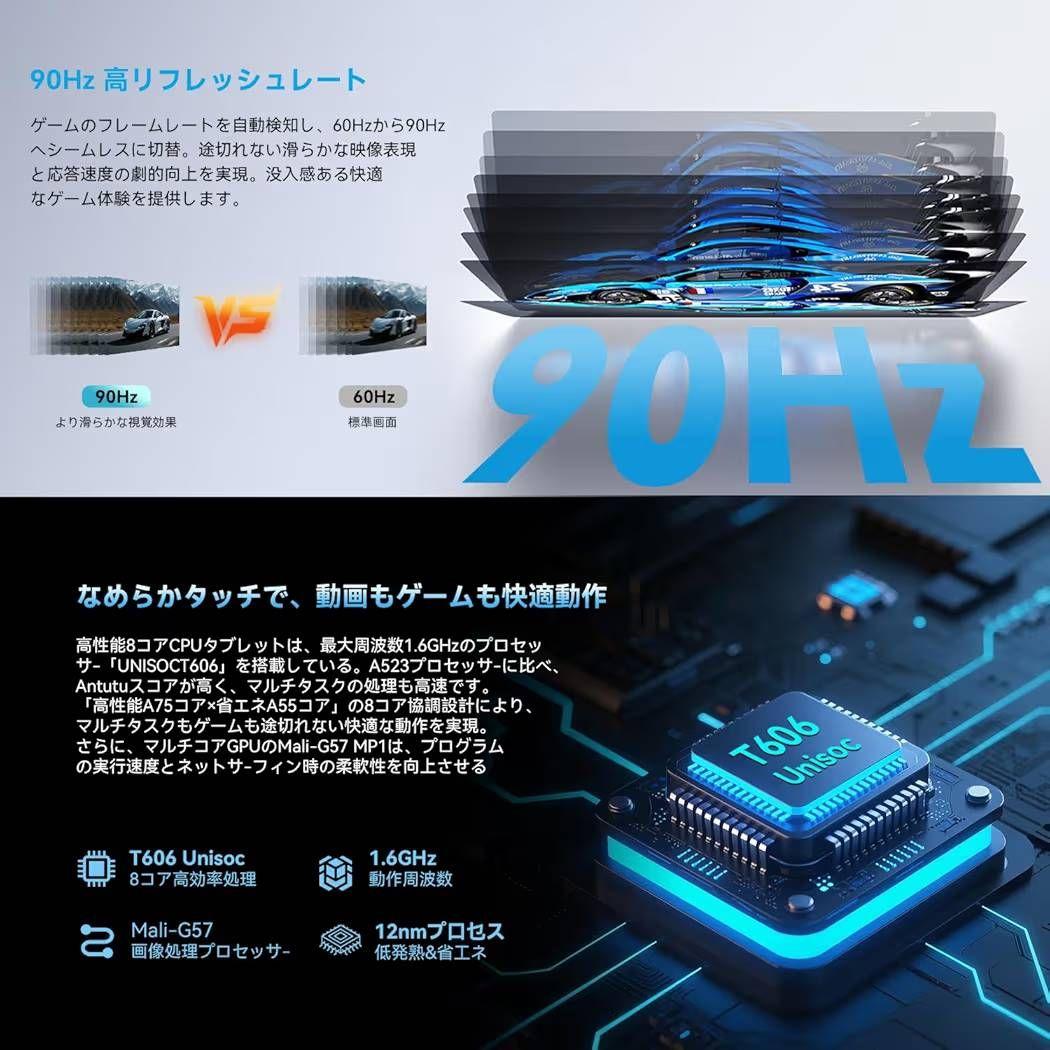 タブレット8.7インチ Android1518GB+128GB+1TB拡張可能 タブレット8.7