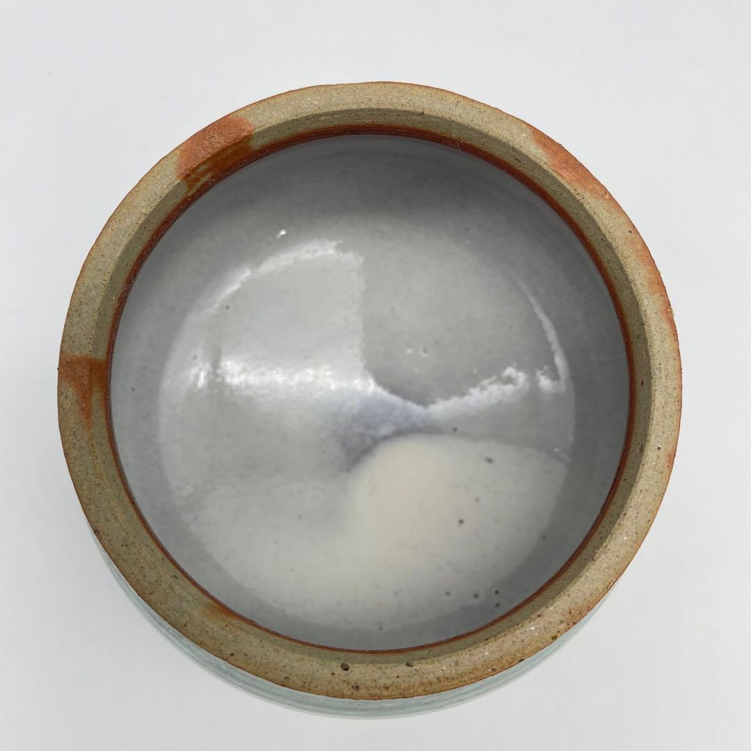 鳥取民藝　牛ノ戸焼　緑釉蓋物