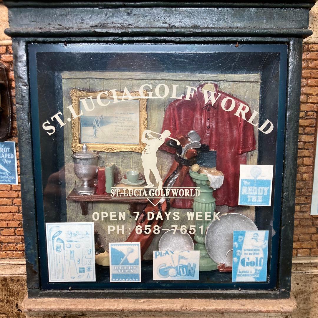 美品】壁掛け ジオラマ ゴルフ店 セントルシアゴルフワールド