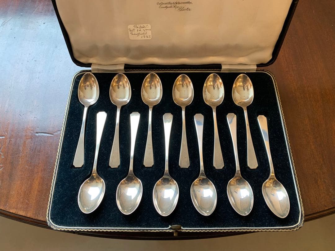 スターリングシルバー スプーン ヴィンテージ 1933年製 12本 No.820 6