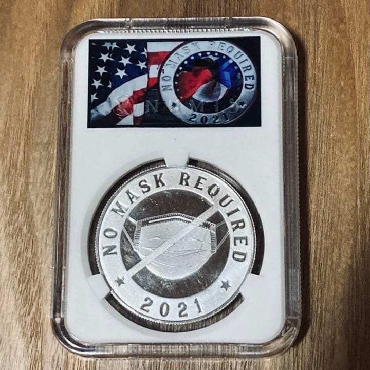 トランプ大統領 1オンス スラブ入り銀貨 ノーマスク