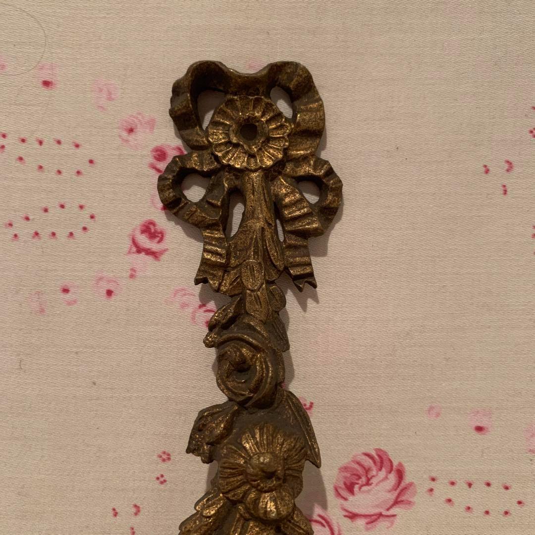 フランスアンティークバラとリボンのリースウォールデコレーション