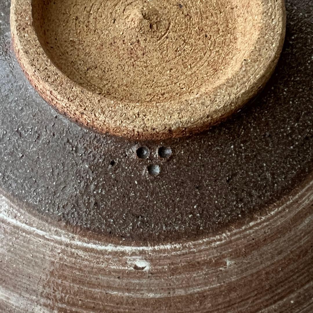 唐津焼 中里太郎右衛門窯 絵唐津額皿 「沢瀉、鷺」