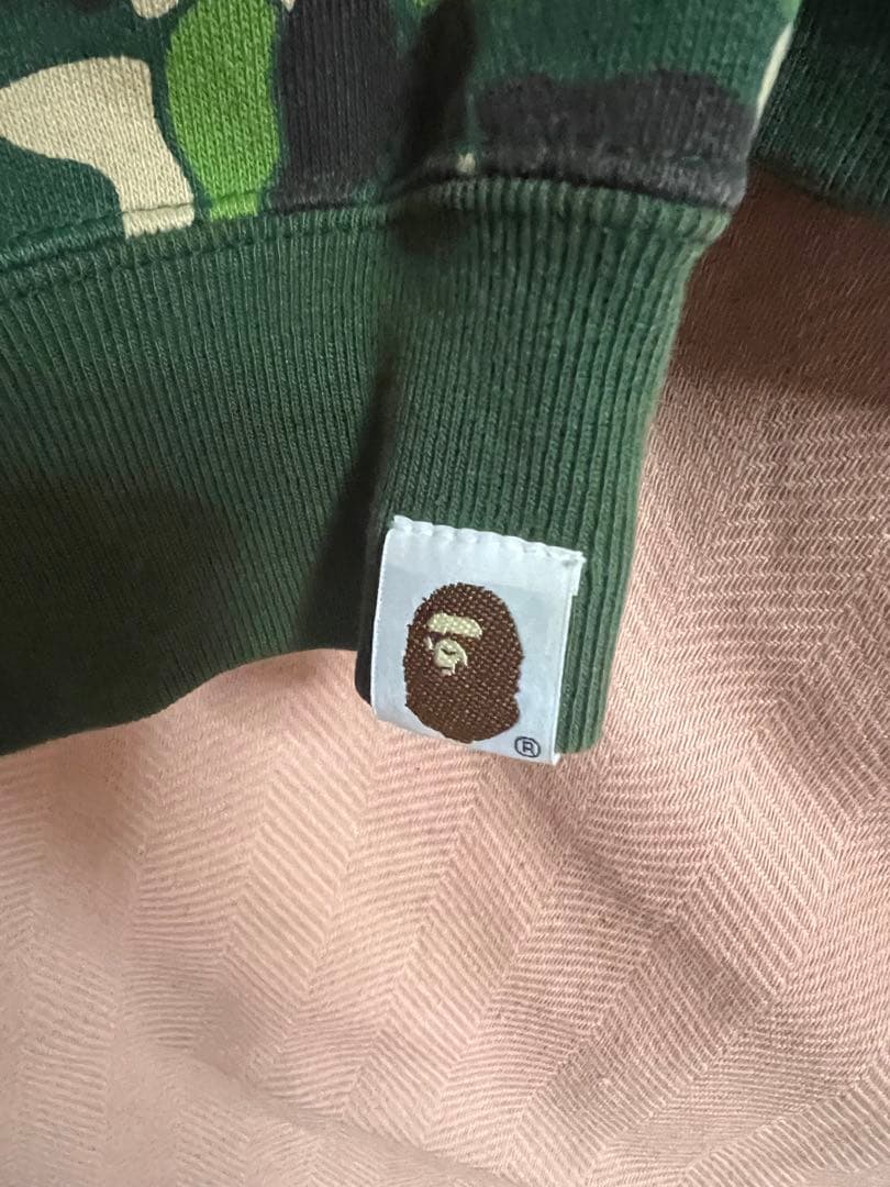 a bathing ape ABC camo green フルジップパーカー