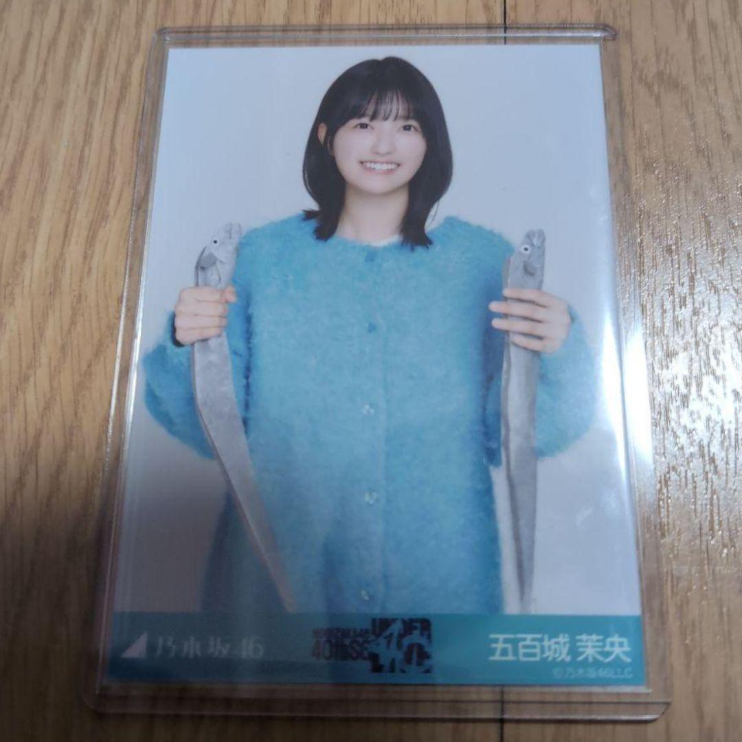 自引・美品】乃木坂46 五百城茉央 生写真 私服 ニット×ロングデニム