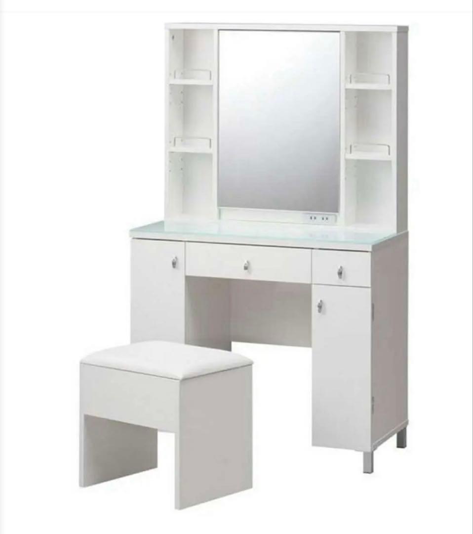 リコ様専用 ホワイトドレッサー・ミラー・鏡台 ニトリ-格安新品