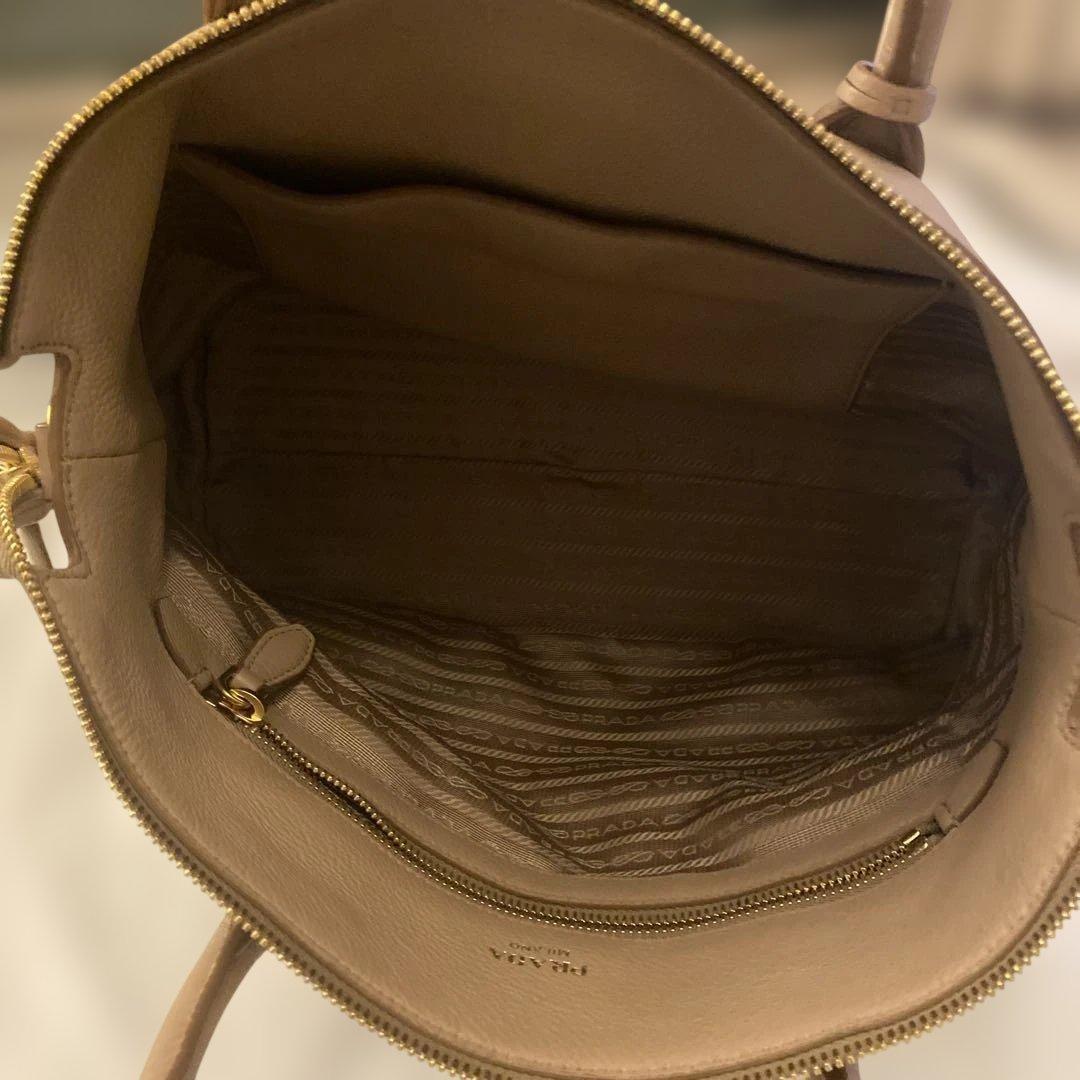 PRADA ベージュ　ショルダーバッグ　ハンドバッグ 2way 美品