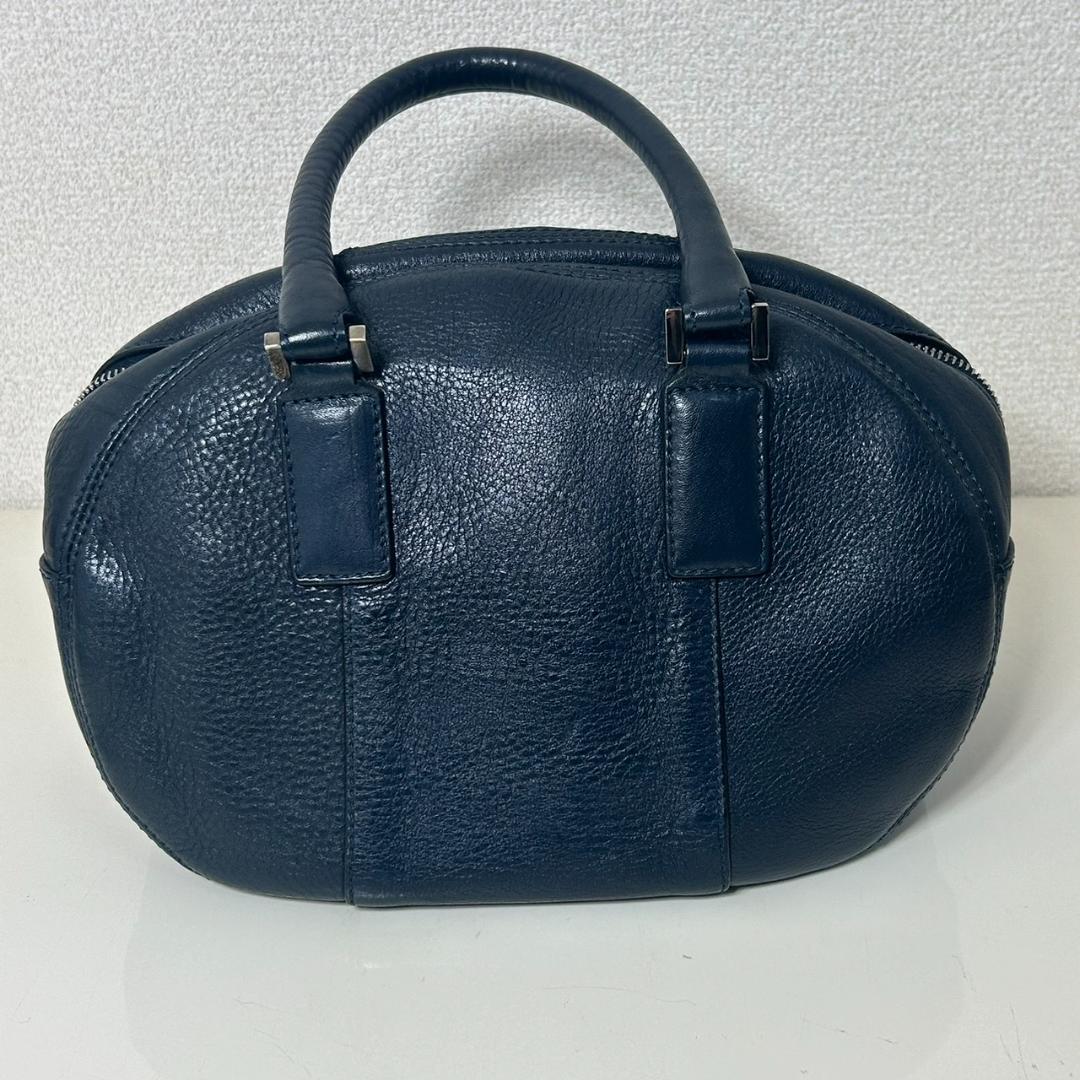 ●HIROFU ヒロフ ハンドバック ラウンド サークル ネイビー