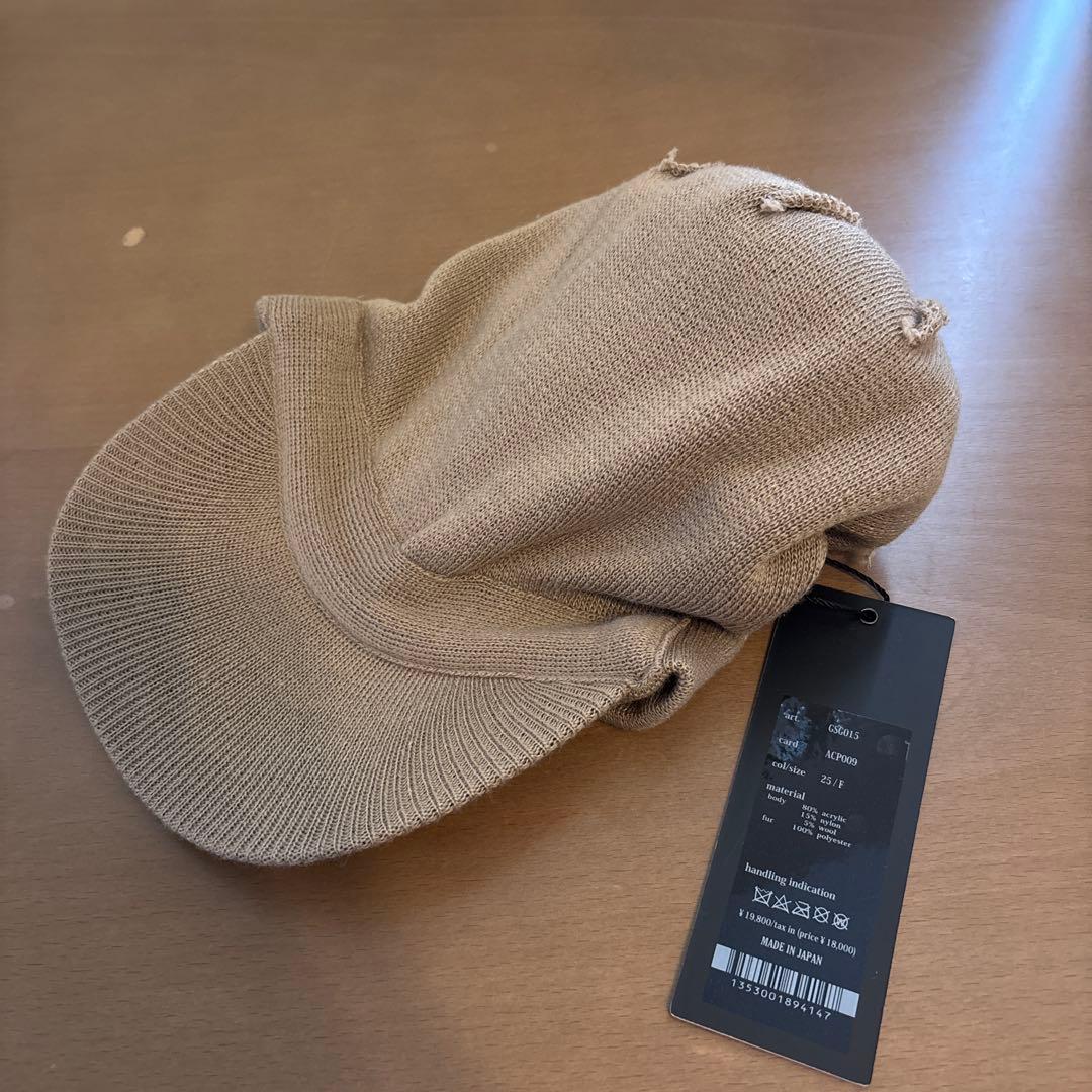 1 piu 1 uguale 3 ベージュ ニット帽