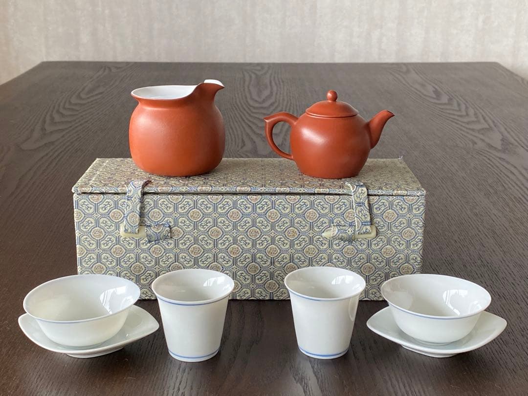 希少貴重品 台湾奇古堂 中国茶器 台湾茶器 エコ茶 朱泥急須ミニ茶器