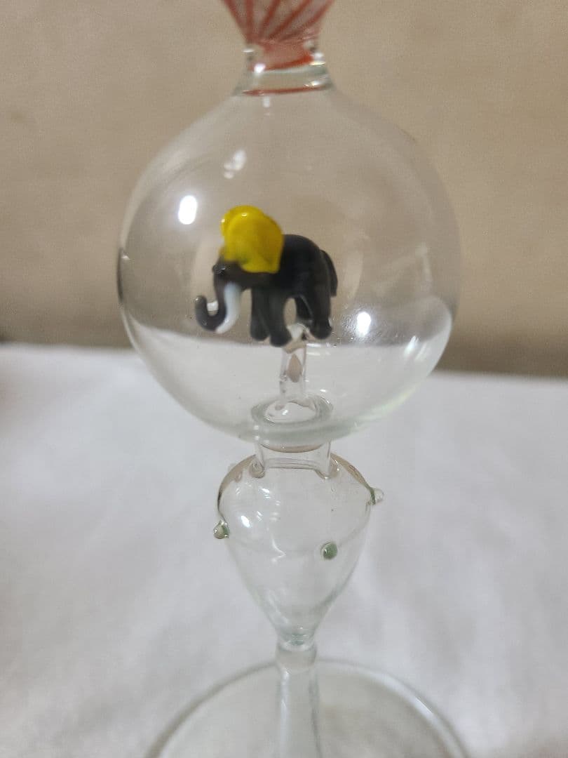 オーストリア アンティークビミニ レース吹きガラス