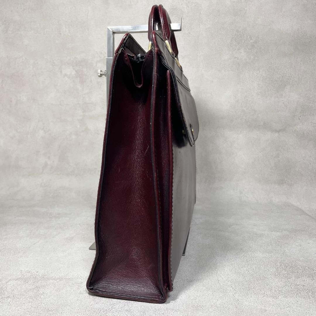 希少 ゴールドファイル ビジネスバッグ ブリーフケース レザー バッグ メンズ