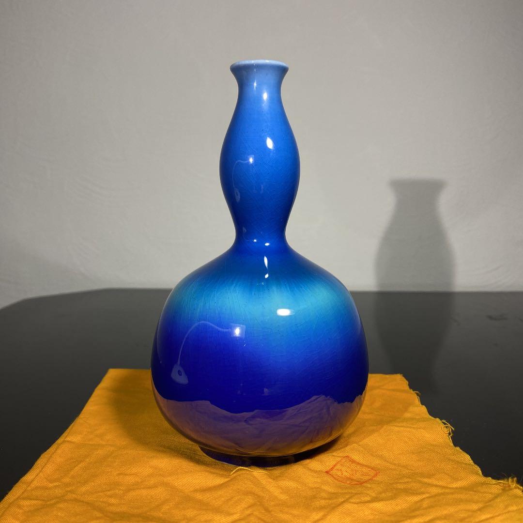 ゼブラ様専用 人間国宝 3代徳田八十吉 金銘 耀彩花生 八十