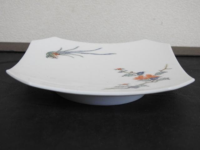 十二代柿右衛門　錦牡丹鳳凰画　菓子皿　5枚　共箱　MA569