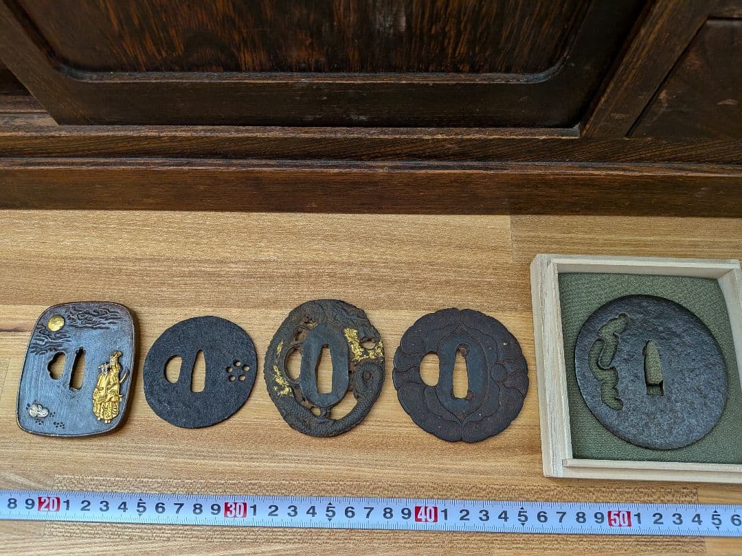 ゆ*た様 鉄製 鍔 5枚セット 装飾付き