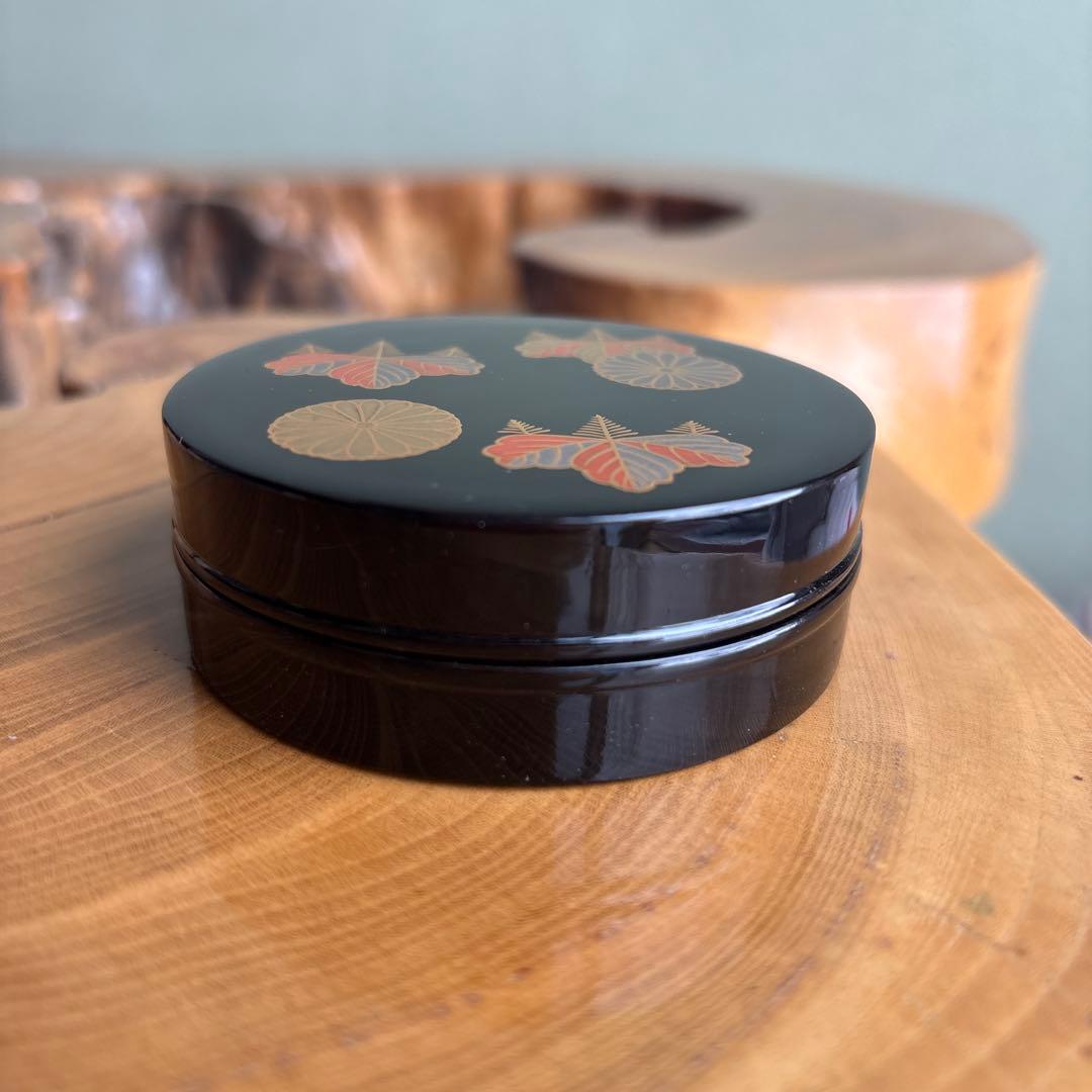 蒔絵香合 夢人作 茶道具 共箱