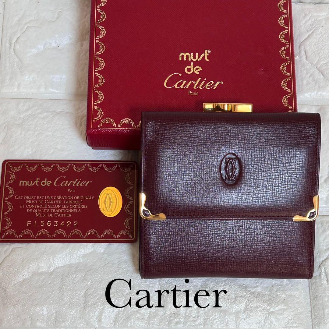 超美品】Cartierカルティエ マストライン 3つ折り財布