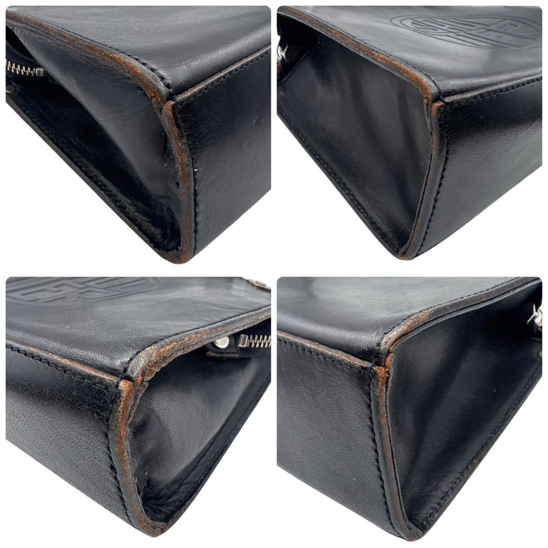 VINTAGE ゴルチエ ミニ ハンドバッグ レザー 黒