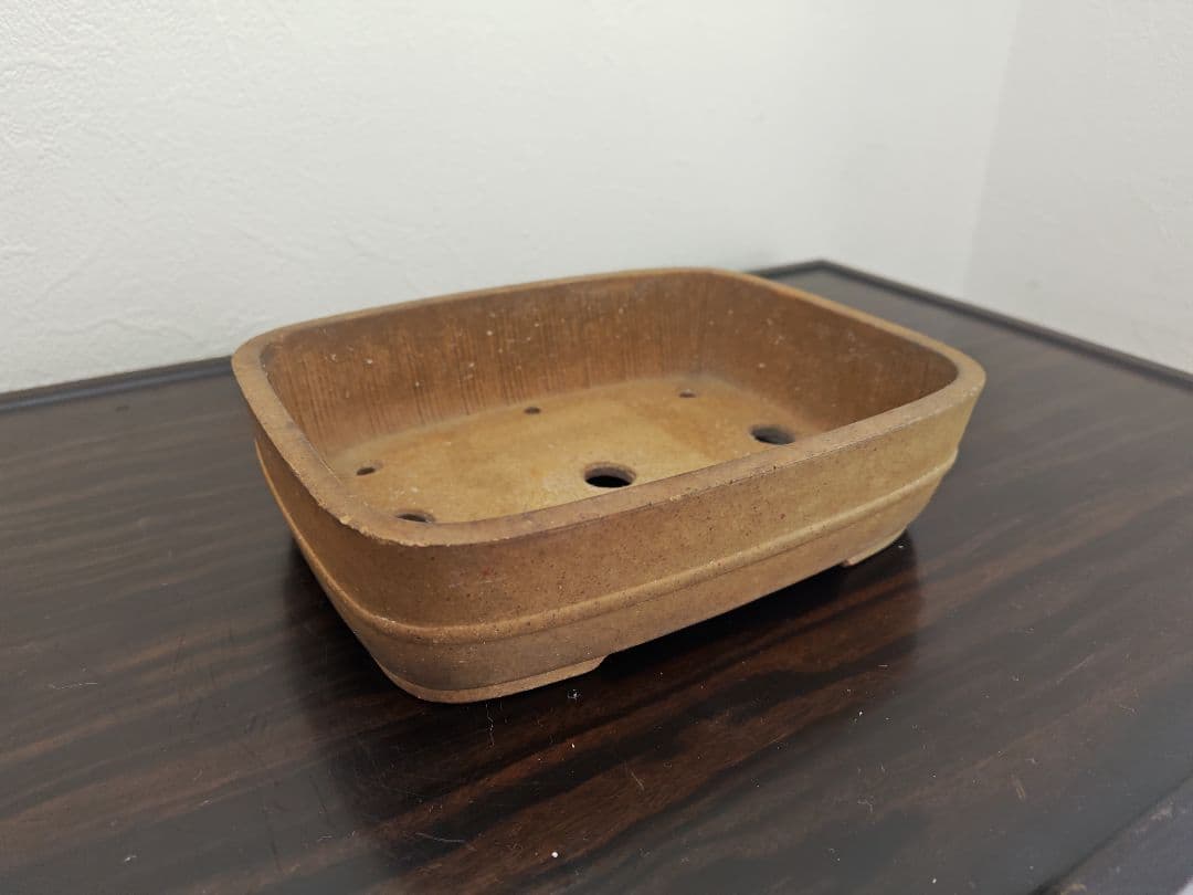 茶色 陶器 盆栽鉢 四角形 陶昇 茶色 陶器 盆栽鉢 四角形 陶昇 茶色