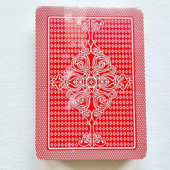 ダグネグロ　高級トランプセット　イタリアンレザーケース・ボールペン・メモ　レッド