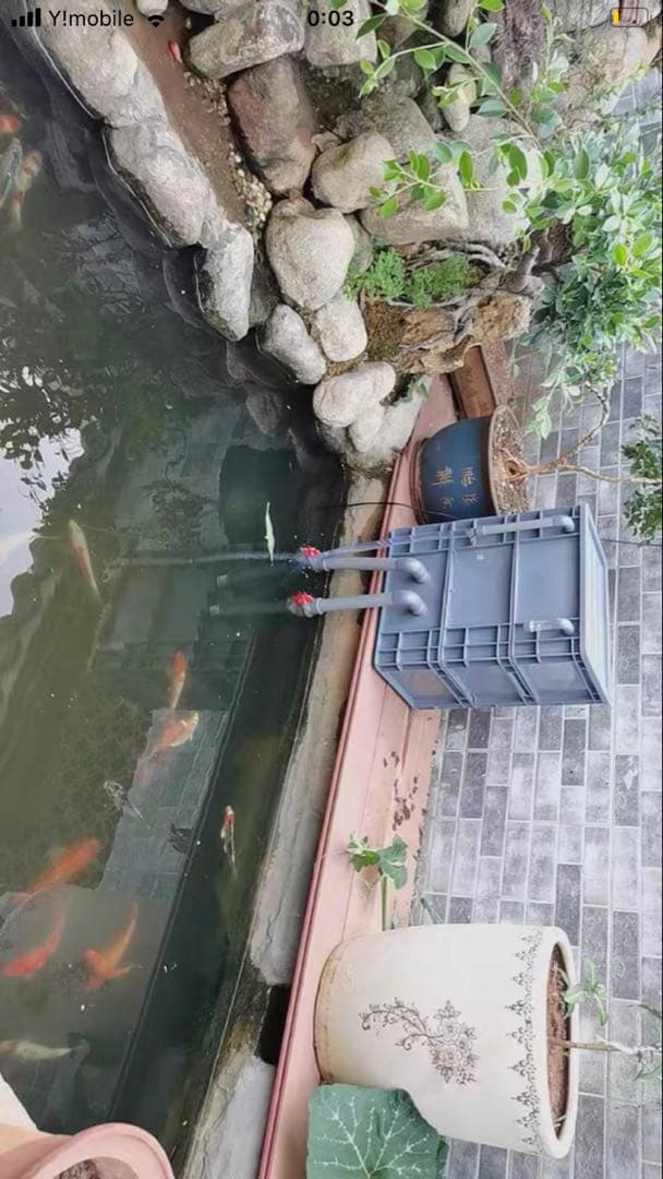 PSE認定ポンプ25w付き大型水槽用沈殿物理生物一体型濾過槽外部