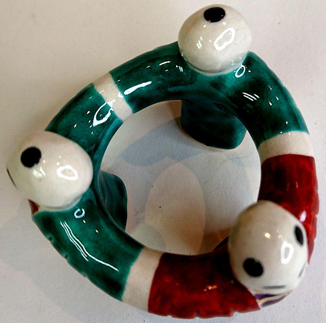 【茶道具】三人形 眞清水蔵六作 蓋置