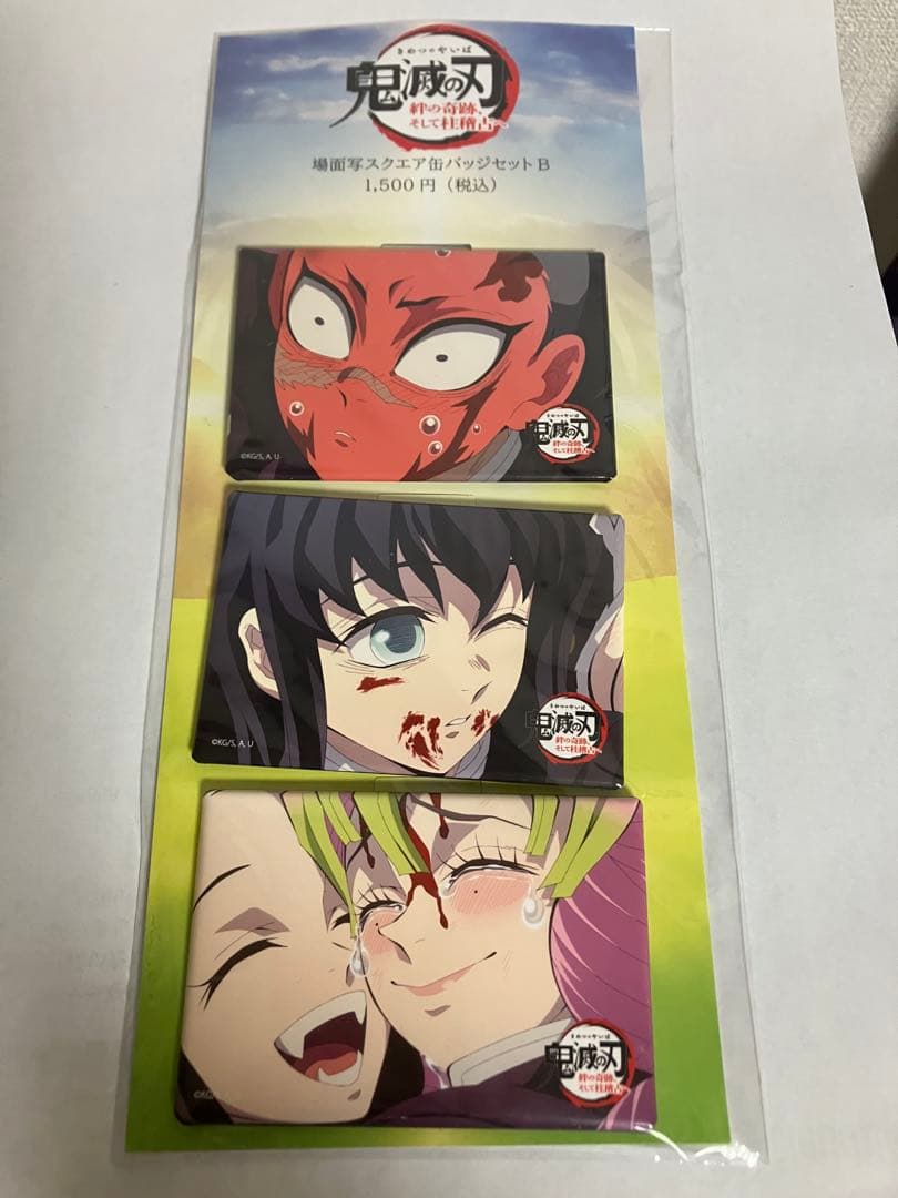 鬼滅の刃　絆の奇跡、そして柱稽古へ　場面写スクエア缶バッジセットB 鬼滅の刃 絆の奇跡、そして柱稽古へ 場面写スクエア缶バッジセットB