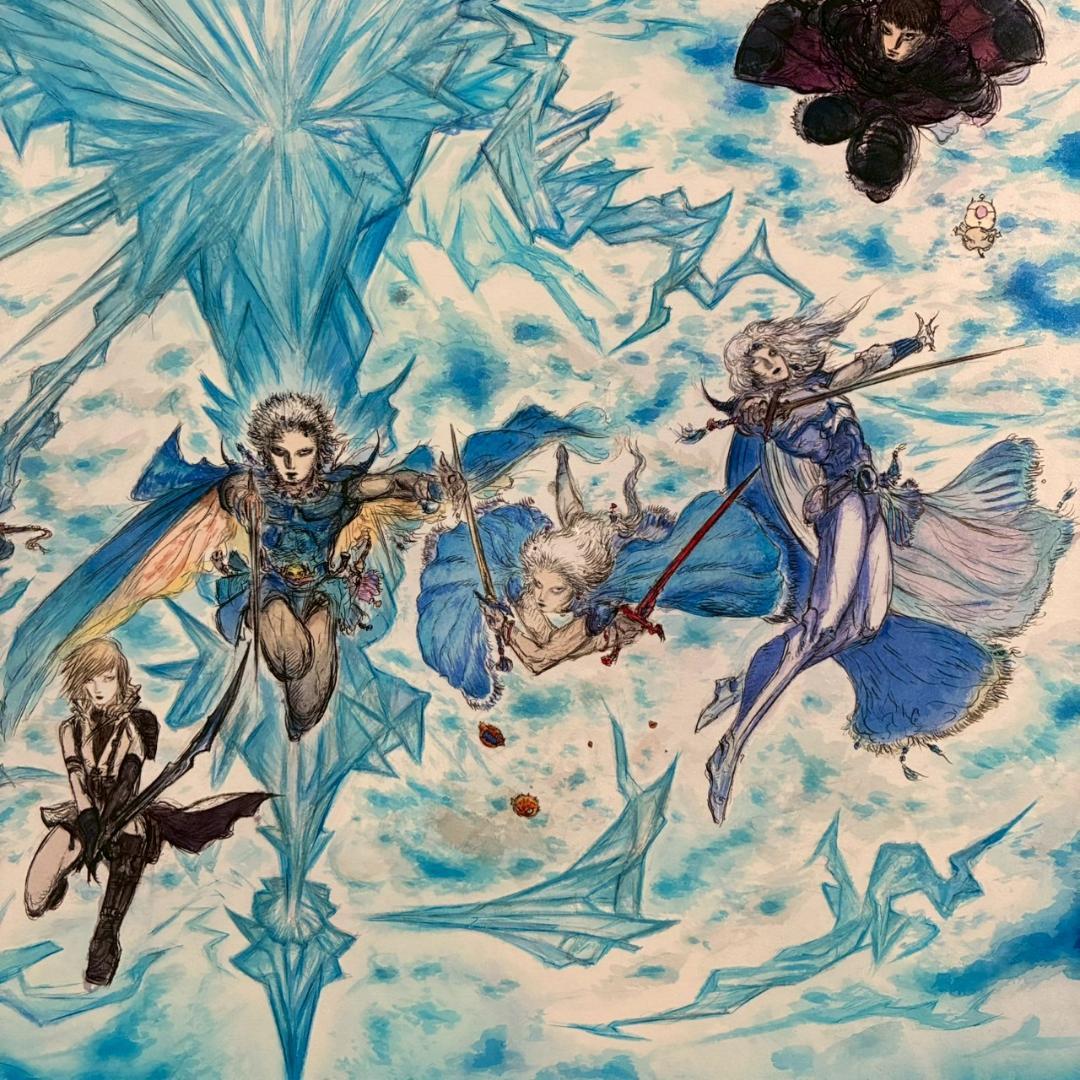 美品 天野喜孝「HEROES」ジクレ版画 直筆サイン入 大作 作品保証書有 FF
